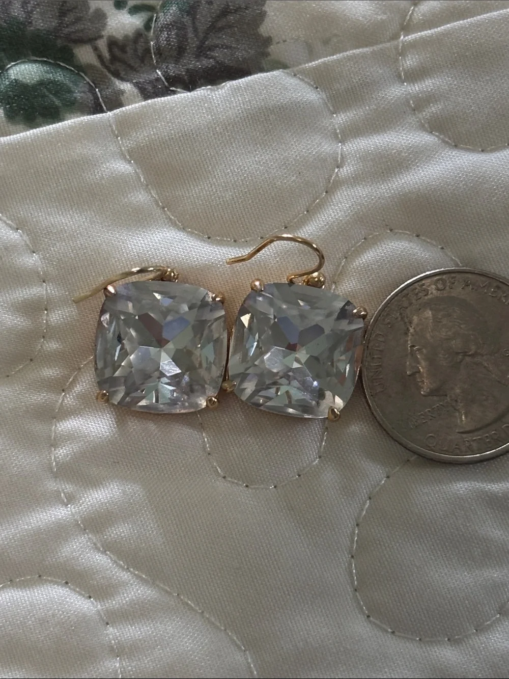 Tory Burch Gold Octagon Logo Drop Earring